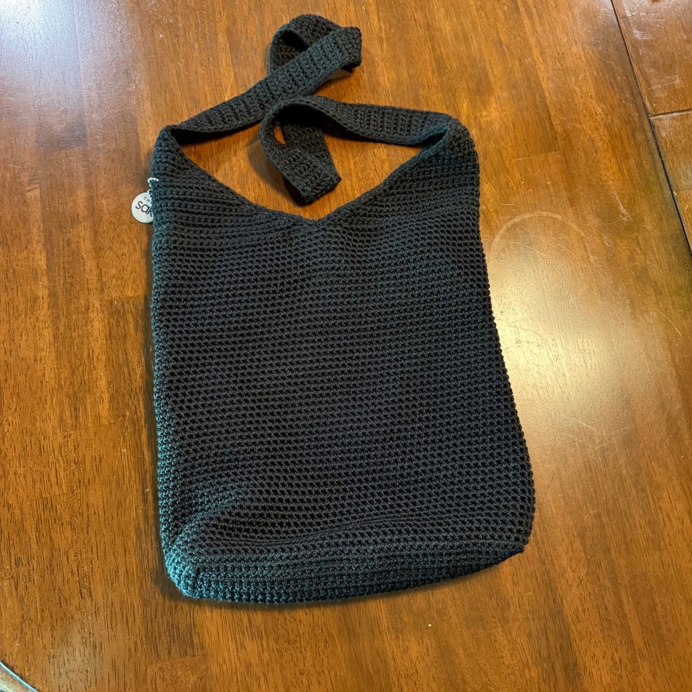 The Sak Black Crochet Crossbody Bag